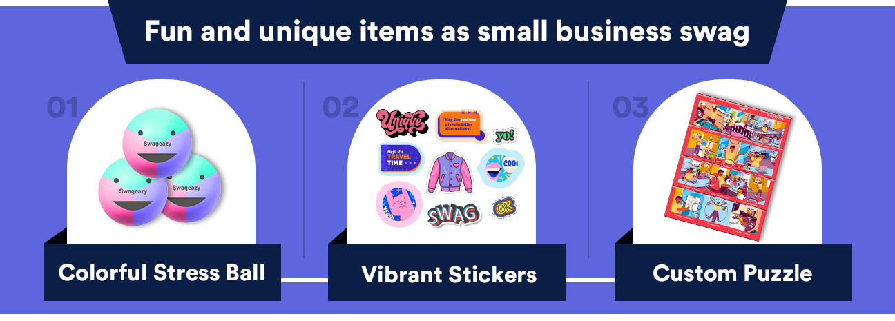 Useful office supplies as small business swag
